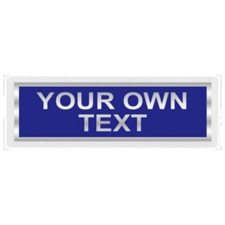 Your Own Text Reflective Badge FRONT only